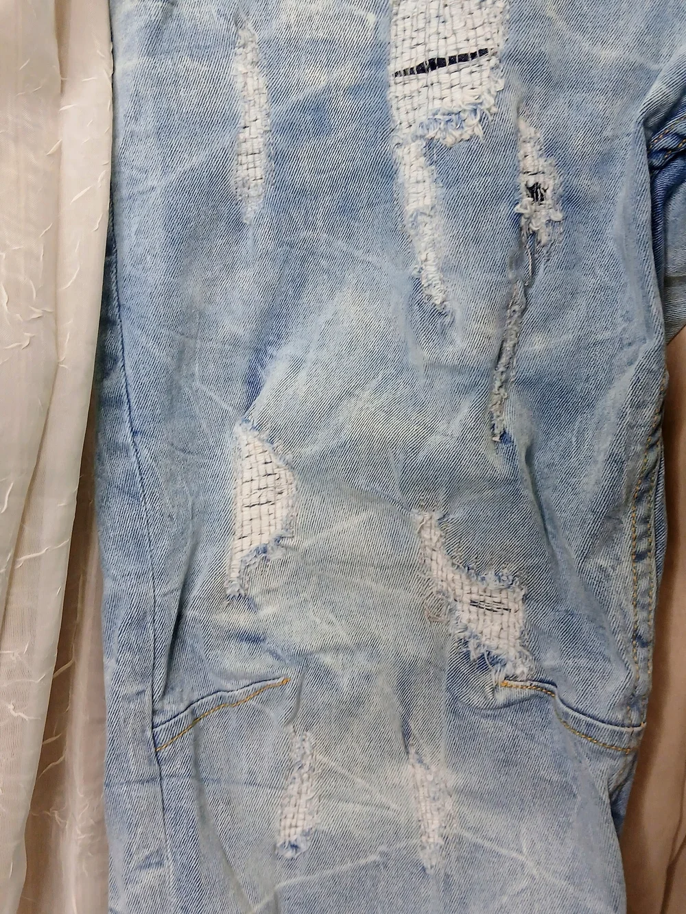 Revolution Light Blue Distressed Men’s Denim Shorts